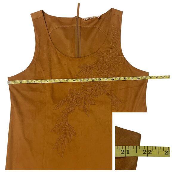 Soft Surroundings Constance Faux Suede Tank - Brown Sugar - XL - Picture 6 of 14